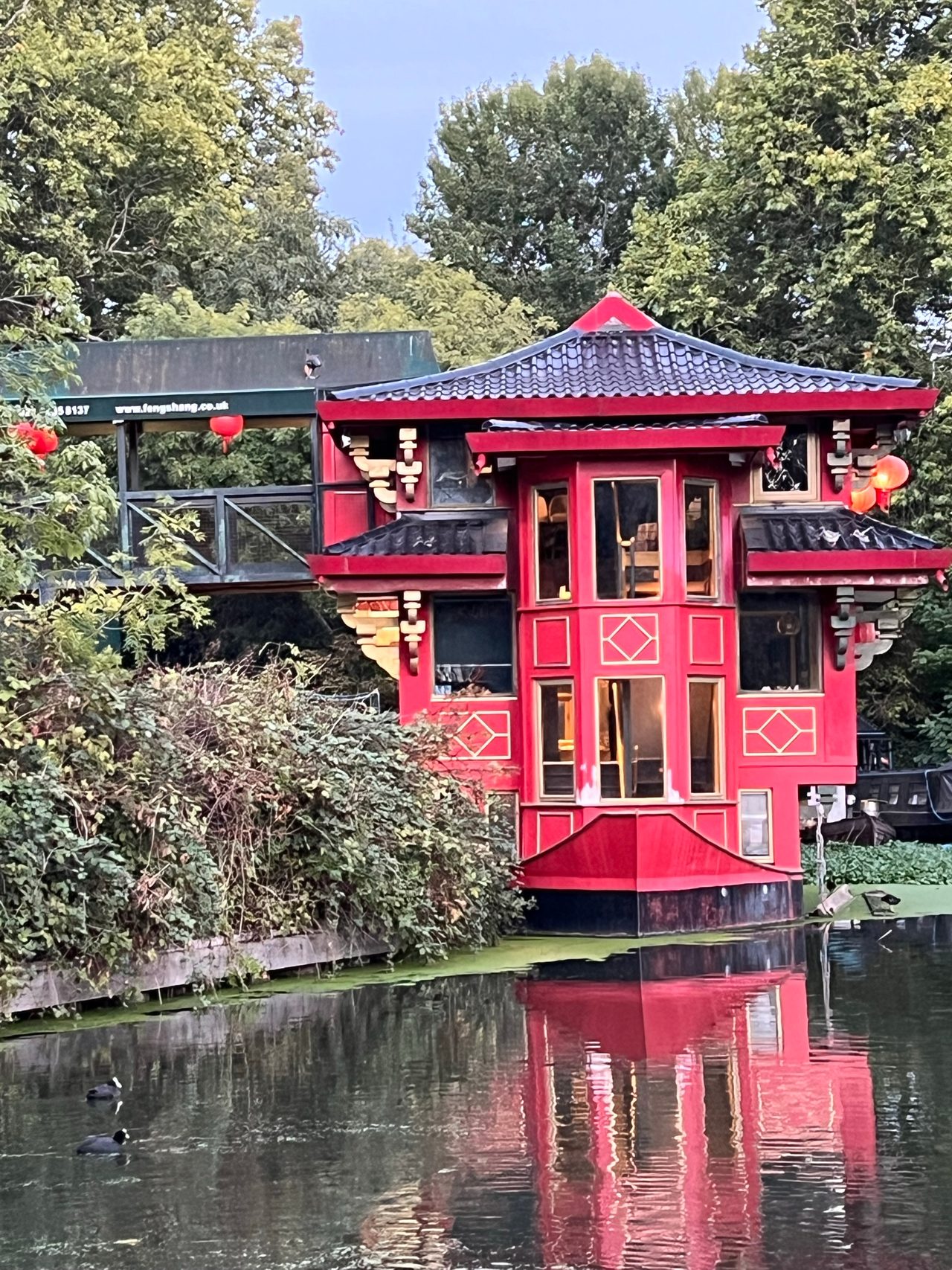 The Feng Shang Princess floating restaurant on the Regent’s Canal at Camden